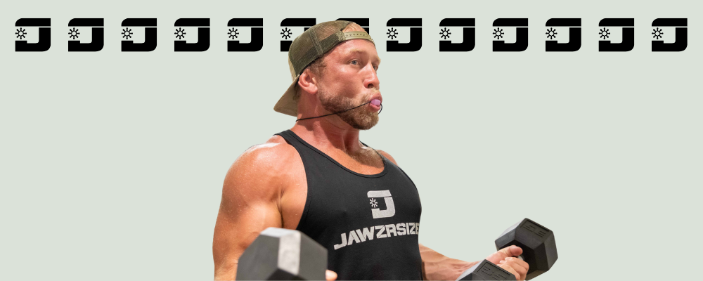 Brandon Harris (founder and CEO of Jawzrsize) using his Jaw Exerciser Tool