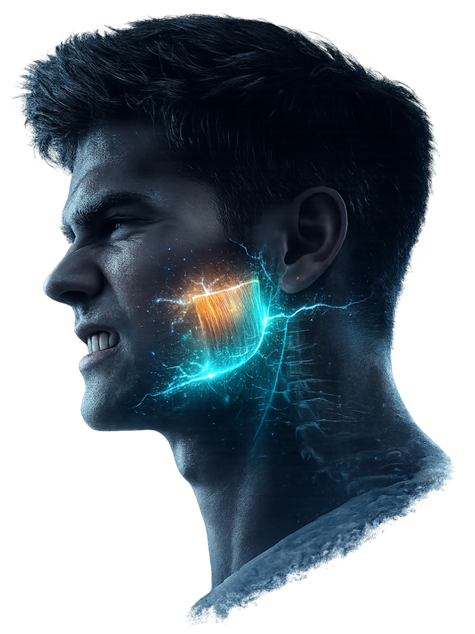 Masseter muscle layer overlay