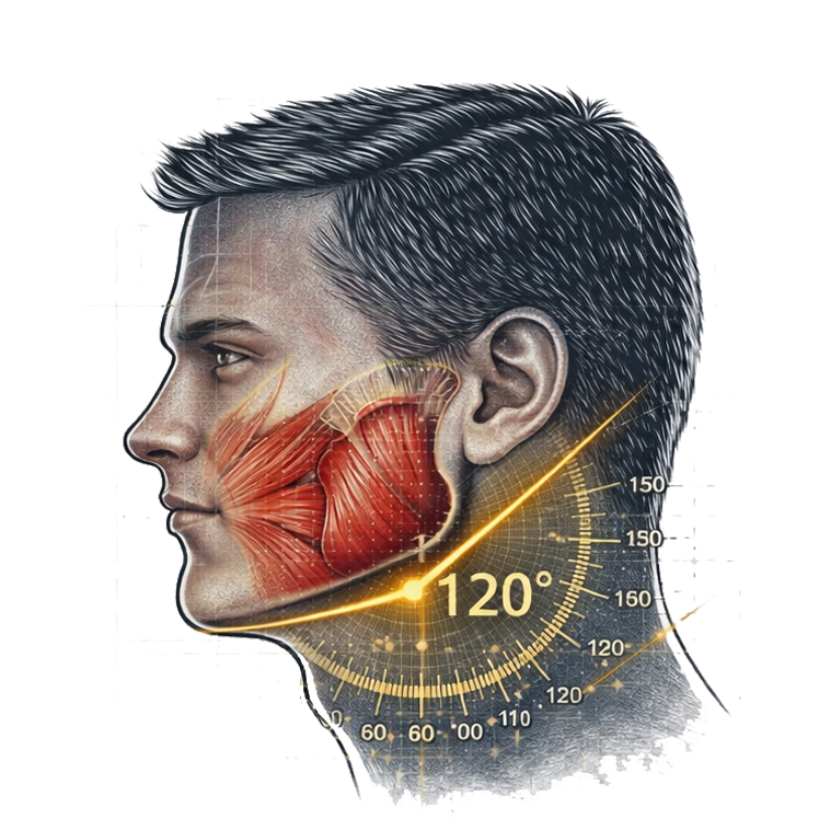 Masseter muscle layer overlay